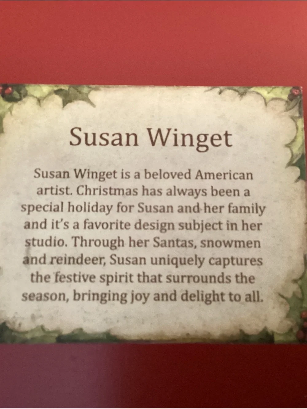 Susan Winget charming advent
